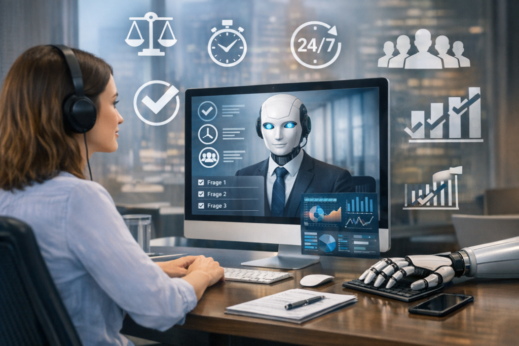 Vor- & Nachteile eines KI-Bewerbungsgesprächs