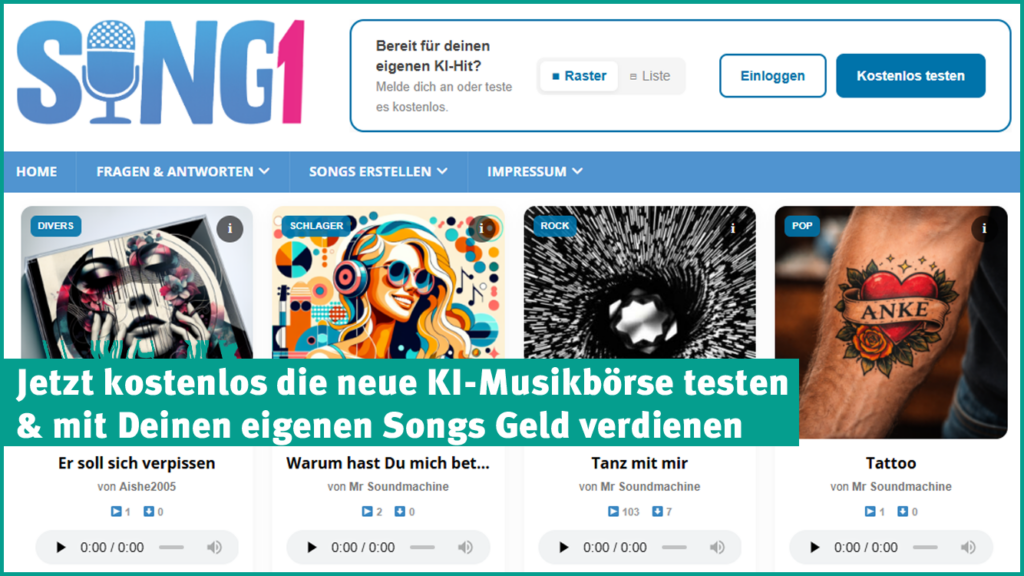 SONG1 – die neue KI-Musikbörse